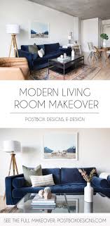 Big Reveal Small Living Room Dining Room Makeover 7 Designer Secrets For Making Small Spaces Look Bigger Postbox Designs Blue Couch Living Room Blue Living Room Decor Modern Boho Living Room