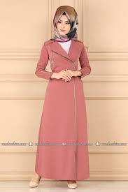 Moda Selvim Fermuar Detay Kemerli Ferace Ah3212 Gul Kurusu Fashion Abaya Fashion Muslim Fashion