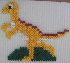 Perles A Repasser Animaux Les Loisirs De Pat Perles Hama Perles A Tisser Dinosaure
