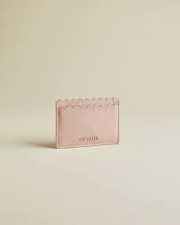 Skip to content skip to navigation menu. Leather Scalloped Card Holder Pink Wallets Ted Baker