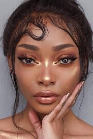 Black And Yellow Eyeshadow Looks Black Women S Makeup Hands Blackwomensmakeup Prom Eye Makeup Bronze Makeup Look Black Dress Makeup