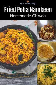 Chiwda Namkeen Recipe Fried Poha Chivda Spice Up The Curry Recipe Spicy Dishes Veg Breakfast Recipes Vegetarian Breakfast Recipes