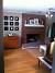 Grey Painted Brick Fireplace