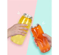 Transparent Pet Easy Open Cola Juice Coffee Beverage Soda Empty Pet Plastic  Can