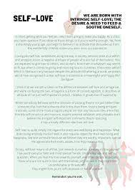 Self Love An Essay In 2021 Love Essay Positivity Positive Living