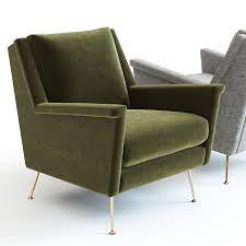We gave it a slightly pitched back, angled arms and plush cushions that sit within the frame to deliver tons of comfort without the bulk. West Elm Carlo Mid Century Stuhl 3d Modell 10 Max Free3d