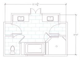 This floor plan divides the bathroom into four sections, separated by a wall divider or glass panel. Master Bathroom Design Plans Home Architec Ideas