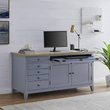Working from home becomes even more comfortable when you have the right. Fulton Hidden Home Office Desk Grey Forever Furniture