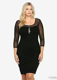 Full Figure Little Black Dress Curvy Fashion Plus Size Plus Size Black Dresses Fashion