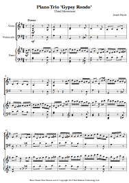 Piano Trio Haydn Gypsy 3vlnvlc Sheet Music 8notes Com