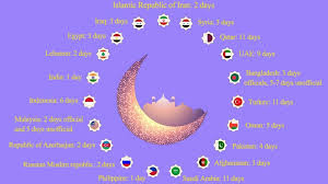 This is the holy month of fasting for muslims. Infographic Eid Al Fitr Holiday In Islamic Countries