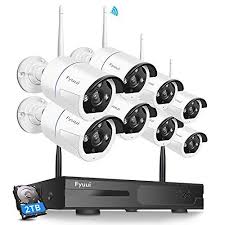 A Two Way Audioa Security Camera System Wireless Fyuui 1080p 8 Channel Wirel Security Camera System Video Surveillance Cameras Wireless Surveillance Camera