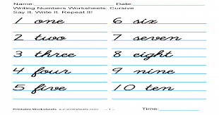 With most writing being digital, nowadays. Writing Numbers Worksheets Cusive 1 100