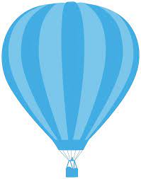 Sky Blue Hot Air Balloon Sticker By Npolanddesigns Hot Air Balloon Baby Shower Hot Air Balloon Baby Shower Art