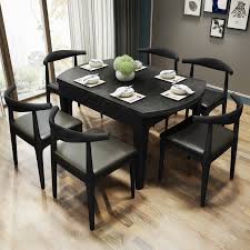 Find your perfect dining table set at our discount prices. Modern Design Black Dining Set Wood Dinner Table Living Room Sets Aliexpress