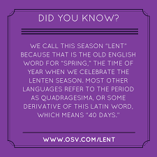 The Meaning Of The Word Lent Old English Words Catholic Lent Lent