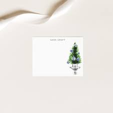 Personalized Stationery Set Christmas Tree With Chinoiserie Etsy Personalized Stationery Set Stationery Set Personalized Stationery