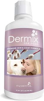 Just like humans, dogs require a comprehensive range of vitamins and minerals to stay healthy and agile. Amazon Com Nusentia Dermix For Dogs Skin Coat Supplement 32 Fl Oz Natural Formula Allergy And Alopecia Protection Stop Skin Itching Reduce Shedding Pet Supplements And Vitamins Pet Supplies