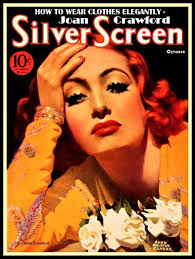 Joan Crawford Silver Screen Magazine Canvas Print Fridge Magnet 6x8 Large