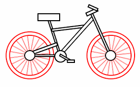 In this step we also use very light lines, so that later it would be easier for us to erase them. Drawing A Cartoon Bicycle