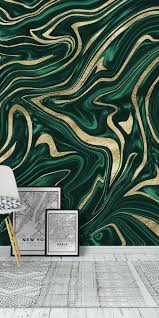 Black And Gold Art Deco Wallpaper Green Black Gold Marble 1 Wallpaper Black And Gold Marble Wall Murals Green Art Deco
