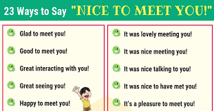 Learn Different Ways To Say Nice To Meet You In English 23 Phrases To Use Instead Of Nice To Meet You Happy To Meet You Nice Meeting You Learn English Words