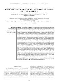 Using radioactive carbon (carbon dating) can also be used to date fossils. Pdf Application Of Radiocarbon Method For Dating Of Lime Mortars Danuta Michalska Academia Edu