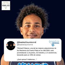 Richard Polanco, una de las mejores adquisiciones de los Marineros de  Puerto Plata en la LNB 2025, está promediando 11.8 puntos, 6.8 rebotes y  1.5 asistencias, lanzando para un 43% de campo. ¿