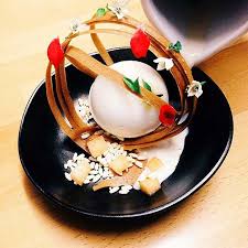 Fine dining restaurants tend to use oversized plates, for example a 12 inch/30 cm dinner plate or a desserts are good candidates for the deconstructed approach; Fine Dining Valentine Dessert Plating Novocom Top