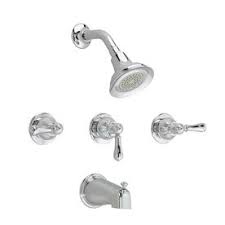 Free shipping on orders over $99. American Standard Hampton Polished Chrome 3 Handle Tub And Shower Faucet With Single Function Showerhead Shower Faucet Shower Tub Tub And Shower Faucets
