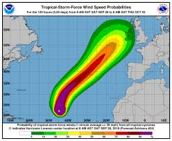 Hurricane Lorenzo In Eastern Atlantic Path Forecast Of