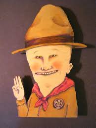 art dolls .... Phyllis and Beatrice and a Boy Scout