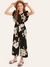 Girls Flower Print Ruffle Jumpsuit Shein Uk Jumpsuits For Girls Girls Fashion Clothes Girl Outfits We gather together to share. girls flower print ruffle jumpsuit