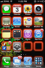 Replacing default app icons with images of your choosing allows you to freely customize the look of your home screen. Make Your Iphone Ipod Touch S App Icons Glow With Glowing App Icons Redmond Pie
