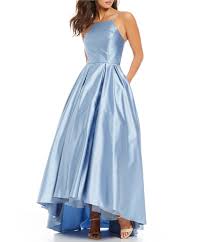 Betsy And Adam Halter Hi Lo Satin Ball Gown Dillards Ball Gowns Gowns Elegant Prom Dresses