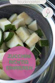 Zucchini Einfrieren Und Haltbar Machen Zucchini Einfrieren Lebensmittel Essen Essen Und Trinken