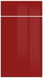 high gloss red kitchen door finish by