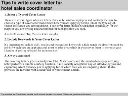 Hotel Sales Coordinator Cover Letter