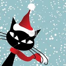 Cute Santa Cat To Draw Christmas Paintings Christmas Cats Christmas Art