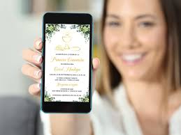 Primera Comunión Invitación Electronica, Mi Primera Comunión Invitación  Digital, First Holy Communion Spanish Invitation, Invitación Canva