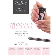 Zestaw Neonail Duo Acryl Gel Natural Pink Szablony Gratisy