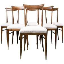 Ico Parisi Beautiful And Elegant Set Of Six Dining Chairs From A Unique Collection Of Antique And Modern D Dining Room Chairs Dining Room Chairs Modern Chair