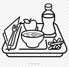 All lunch clip art are png format and transparent background. Coloring Pages Of Food Clipart Lunch Tray Black And White Free Transparent Png Clipart Images Download
