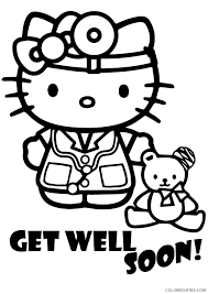 All new original and magical unicorn coloring pages for you to enjoy. Get Well Soon Coloring Pages Hello Kitty Coloring4free Coloring4free Com