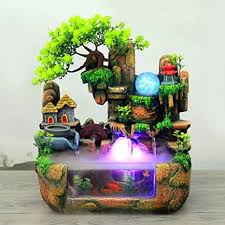 Maybe you would like to learn more about one of these? Amazon Com Tabletop Fountain Mini Silent Indoor Outdoor 12led Waterfall Fountain Zen Meditation Desktop Simulation Resin Rockery Water Fountain Bonsai Home Decor With Atomizer For Office Bedroom Relaxation Us Home Kitchen