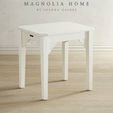 Magnolia Home Bracket White End Table White End Tables End Tables Farmhouse End Tables