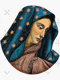 The Virgin Of Guadalupe, Flag of Mexico Sticker