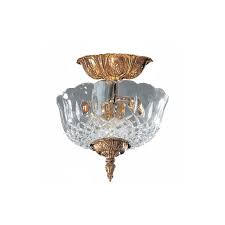 Crystal chandelier lights fixtures led modern flush mount touch on/off switching. Crystorama Lighting Group 55 Ct Two Light 24 Percent Lead Crystal Cast Brass Semi Flush Mount Ceiling Fixture Olde Brass Indoor Lighting Ceiling Accuweather Shop