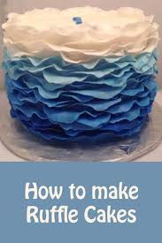 Blue Ruffle Cake Little Delights Cupcake Cakes Cake Cookie Decorating
