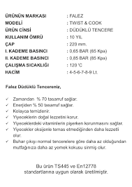 Emsan fastcook düdüklü tencere nasıl kullanılır? Falez Twist Cook Kullanim Kilavuzu Tr Ing